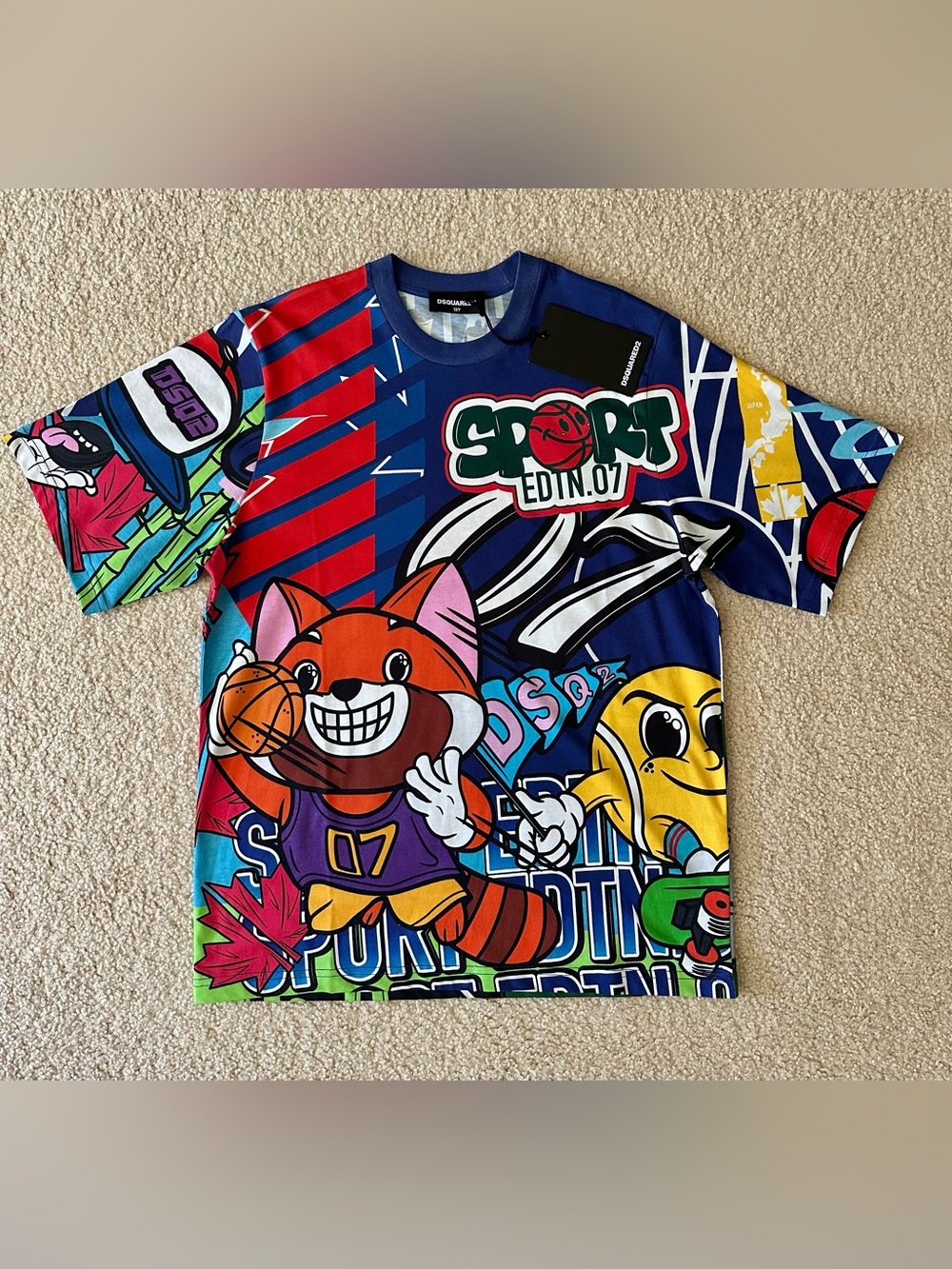 DSQUARED2 D2Kids Sport Edtn.07 Slouch T-Shirt, Size 12